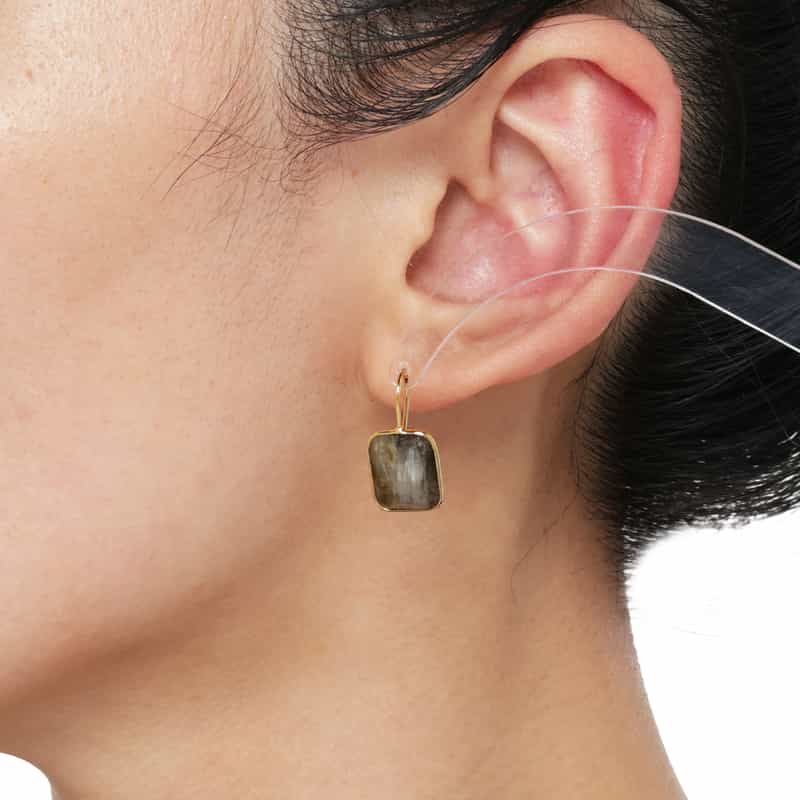 LA SOEUR LA SOEUR＜ラ スール＞ バーニーズ　ニューヨーク限定 ピアス（ラブラドライト） GOLD