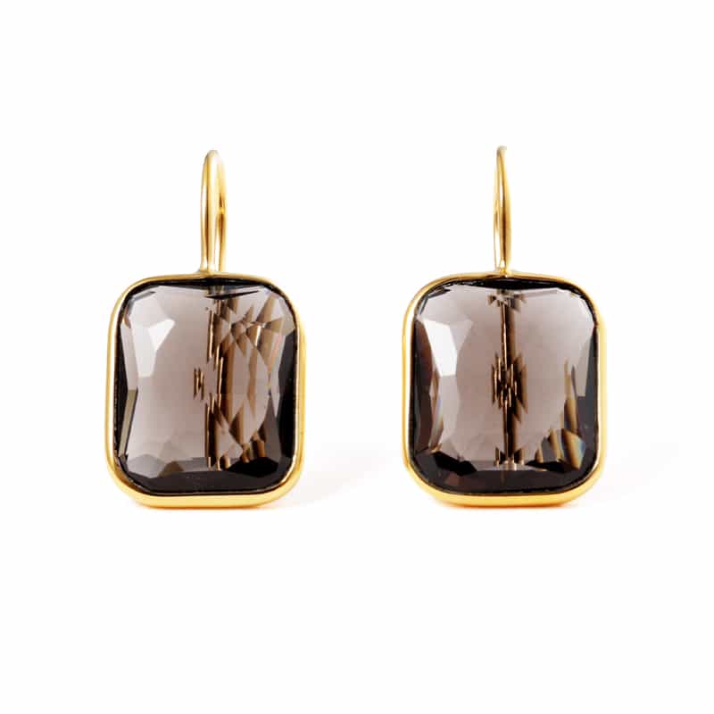 LA SOEUR＜ラ スール＞ バーニーズ　ニューヨーク限定 ピアス（スモーキークォーツ）