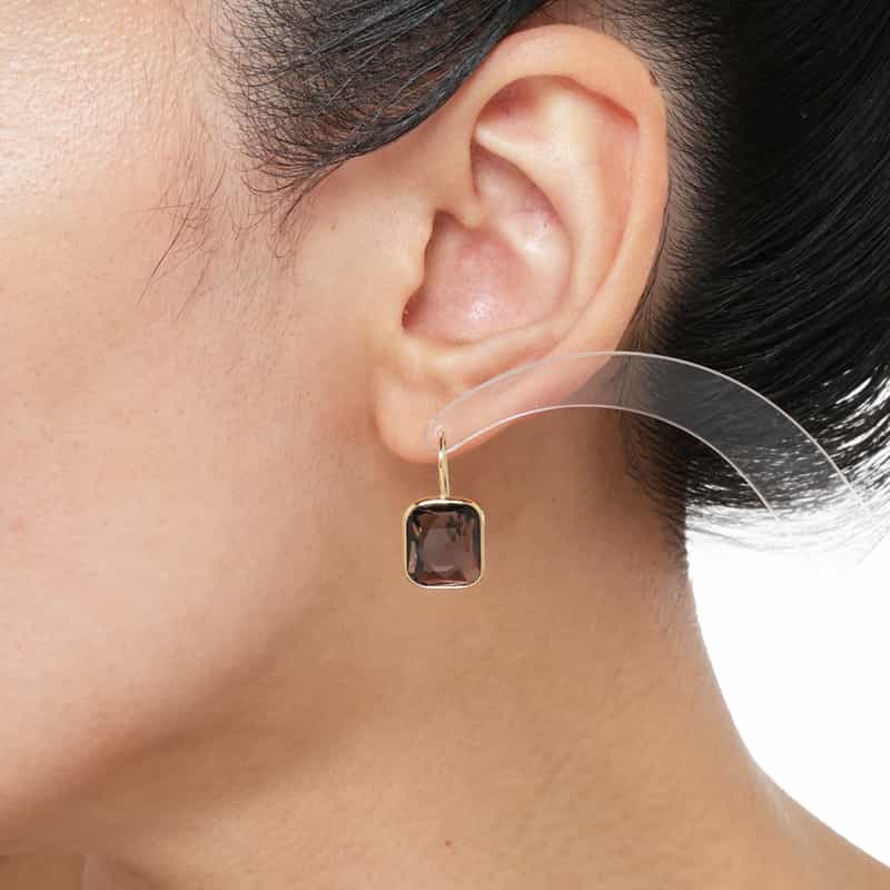 LA SOEUR LA SOEUR＜ラ スール＞ バーニーズ　ニューヨーク限定 ピアス（スモーキークォーツ） GOLD