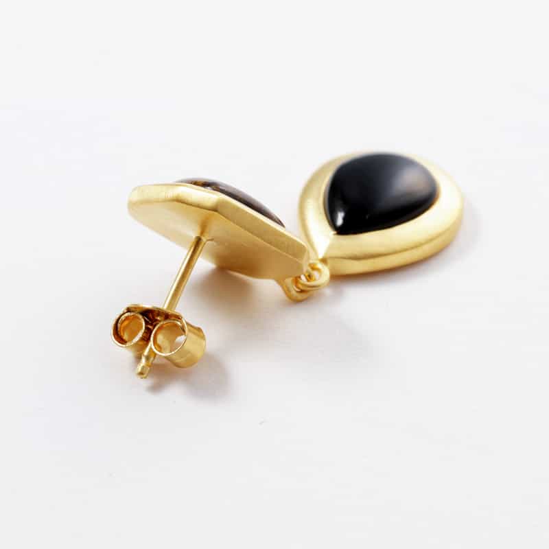 LA SOEUR LA SOEUR＜ラ スール＞ ピアス（タイガーアイ・ブラックオニキス） GOLD