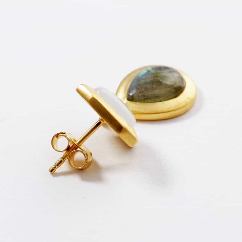 LA SOEUR LA SOEUR＜ラ スール＞ バーニーズ　ニューヨーク限定 ピアス（ラブラドライト・ホワイトカルセドニー） GOLD