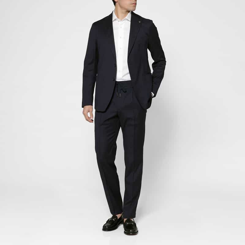 TAGLIATORE TAGLIATORE＜タリアトーレ＞ セットアップ ストレッチ素材テーラードジャケット "DAKAR" NAVY