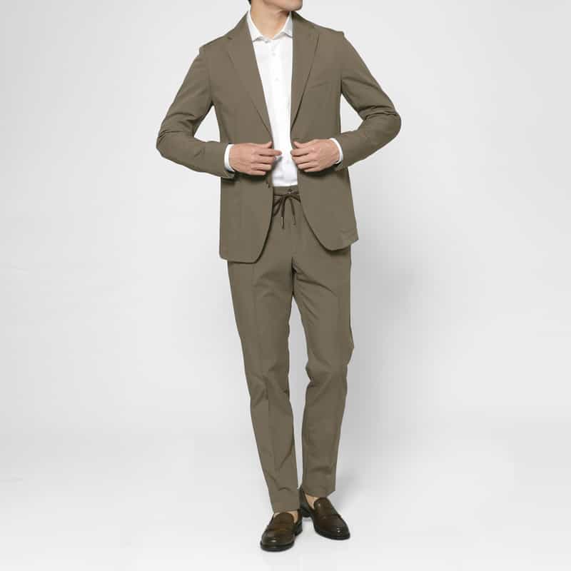 TAGLIATORE TAGLIATORE＜タリアトーレ＞ セットアップ ストレッチ素材テーラードジャケット "DAKAR" BEIGE