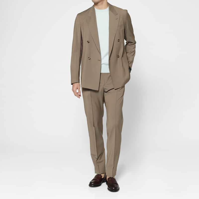 TAGLIATORE TAGLIATORE＜タリアトーレ＞ セットアップ ストレッチ素材テーラードジャケット "GLEN" BROWN