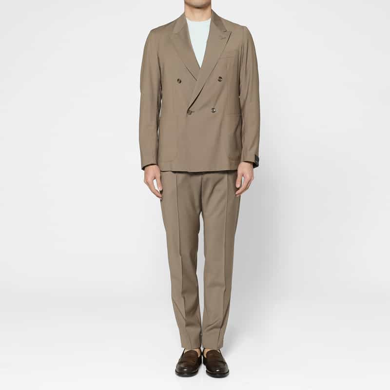 TAGLIATORE TAGLIATORE＜タリアトーレ＞ セットアップ ストレッチ素材テーラードジャケット "GLEN" BROWN