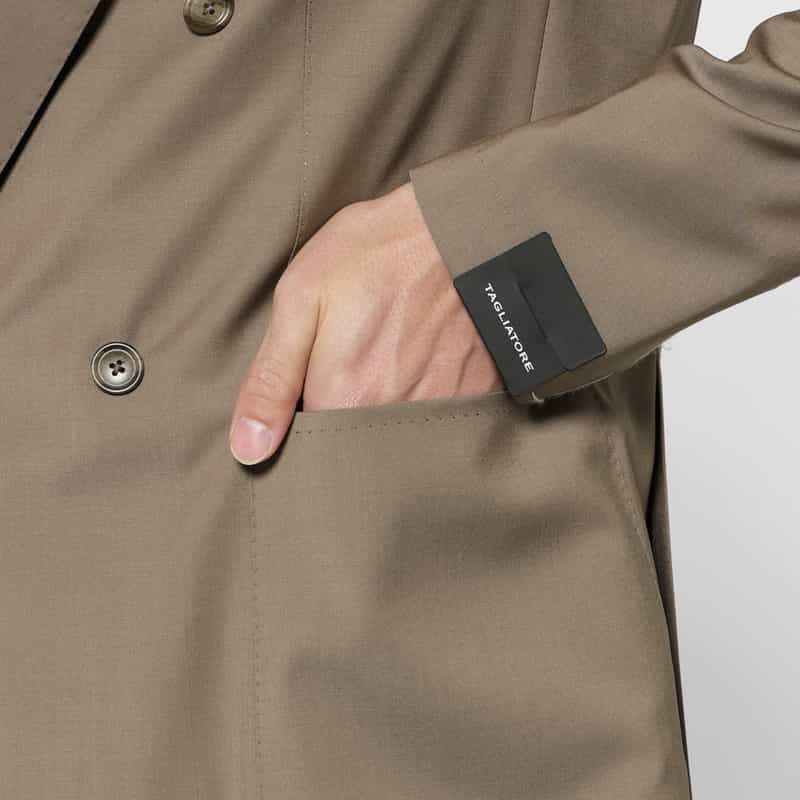 TAGLIATORE TAGLIATORE＜タリアトーレ＞ セットアップ ストレッチ素材テーラードジャケット "GLEN" BROWN