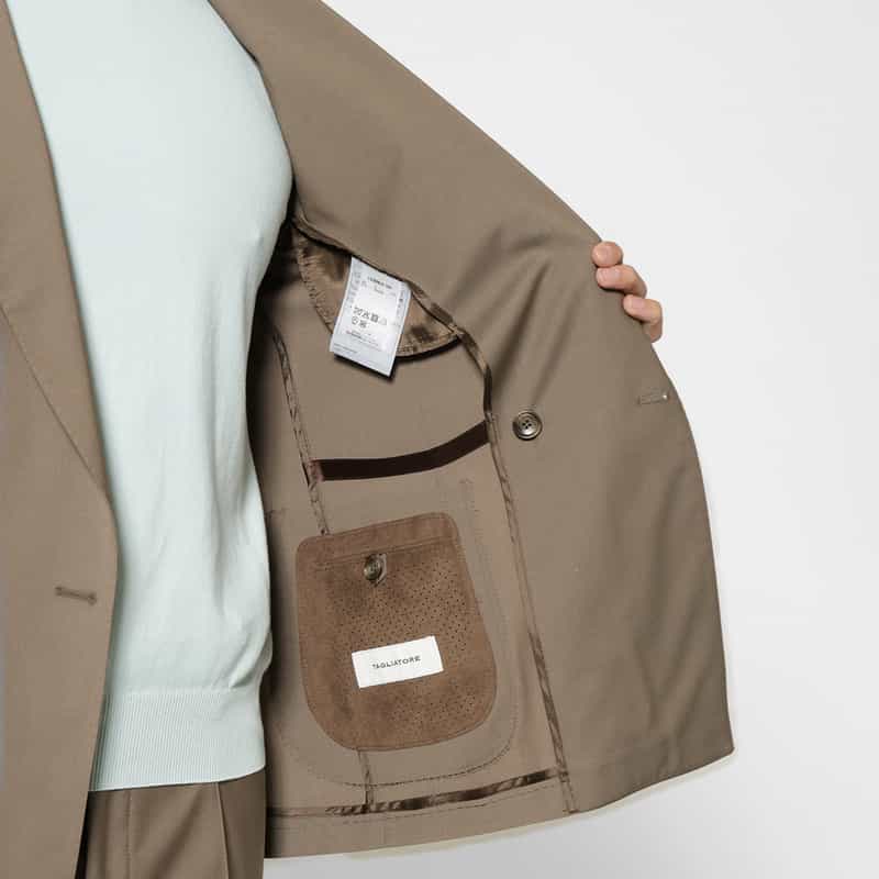 TAGLIATORE TAGLIATORE＜タリアトーレ＞ セットアップ ストレッチ素材テーラードジャケット "GLEN" BROWN