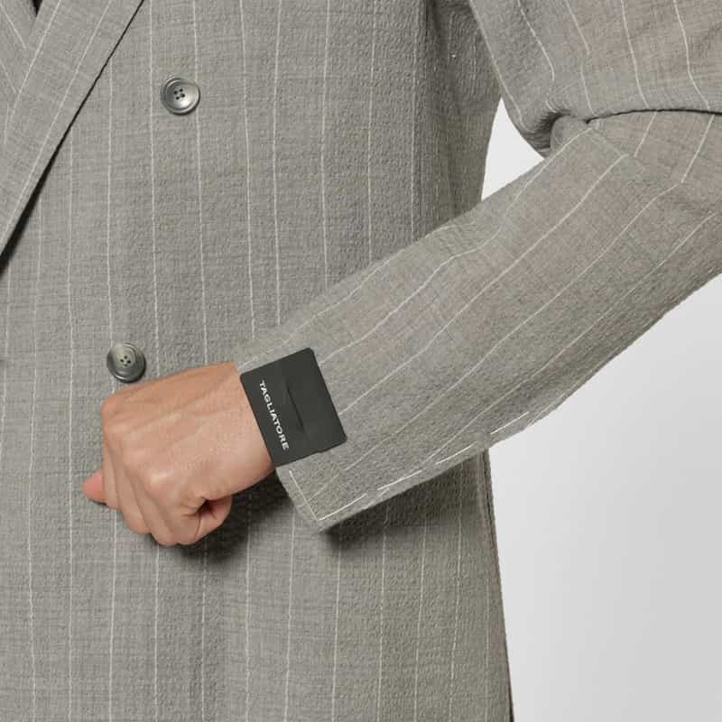TAGLIATORE TAGLIATORE＜タリアトーレ＞ ストライプ柄ダブルブレストジャケット LIGHT GRAY