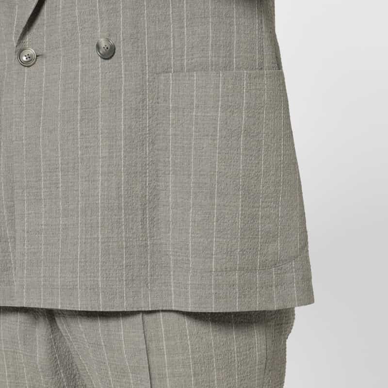 TAGLIATORE TAGLIATORE＜タリアトーレ＞ ストライプ柄ダブルブレストジャケット LIGHT GRAY