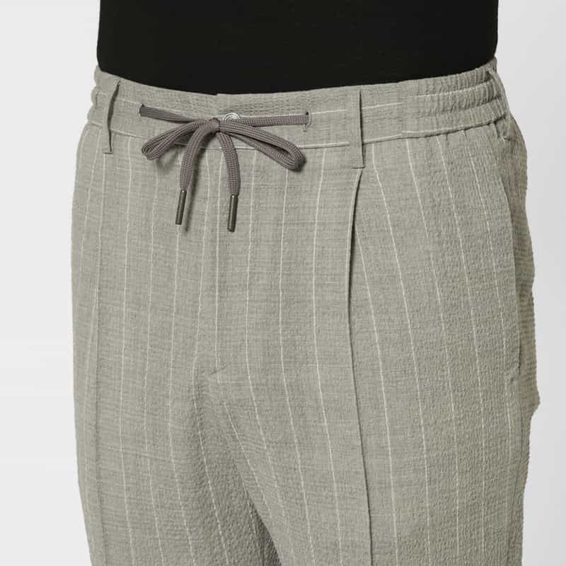 TAGLIATORE TAGLIATORE＜タリアトーレ＞ セットアップ ストライプ柄ストレッチパンツ"NEWMAN" LIGHT GRAY