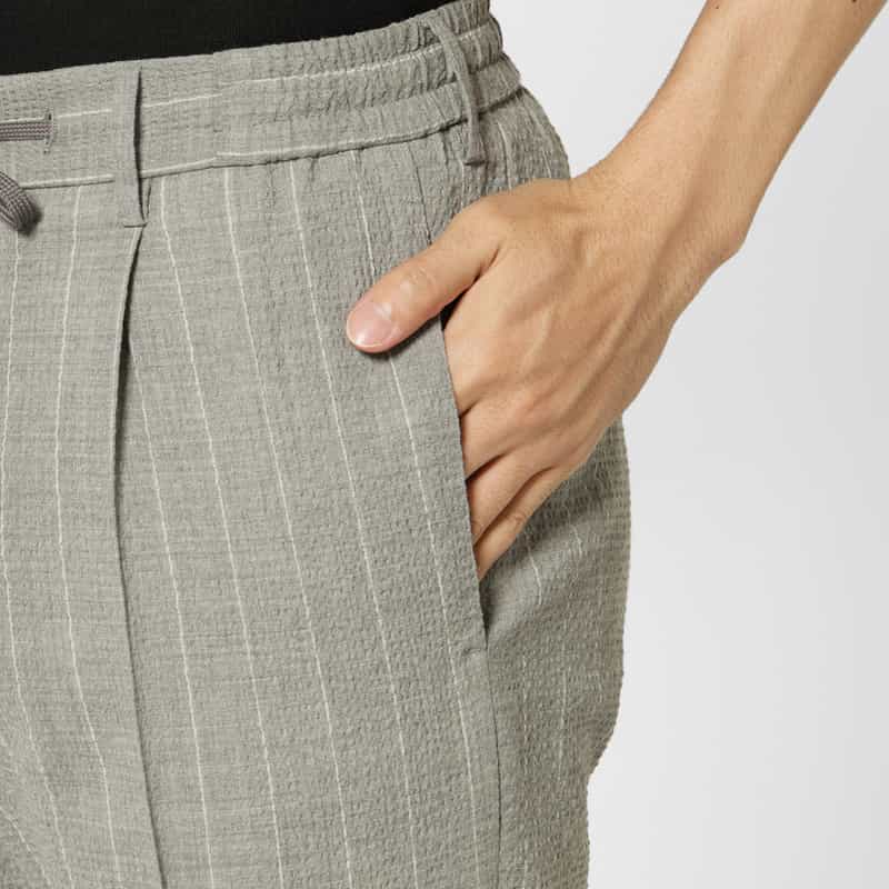 TAGLIATORE TAGLIATORE＜タリアトーレ＞ セットアップ ストライプ柄ストレッチパンツ"NEWMAN" LIGHT GRAY