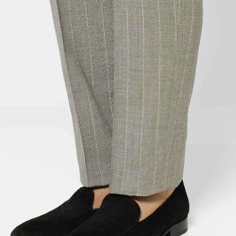 TAGLIATORE TAGLIATORE＜タリアトーレ＞ セットアップ ストライプ柄ストレッチパンツ"NEWMAN" LIGHT GRAY