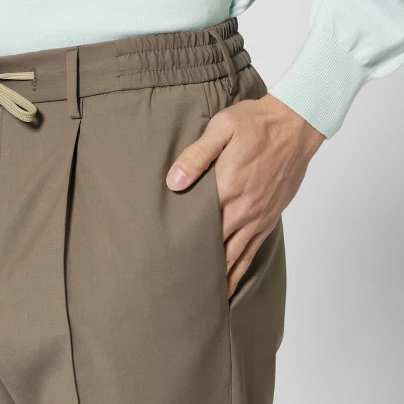 TAGLIATORE TAGLIATORE＜タリアトーレ＞ セットアップ ストレッチパンツ"NEWMAN" BROWN