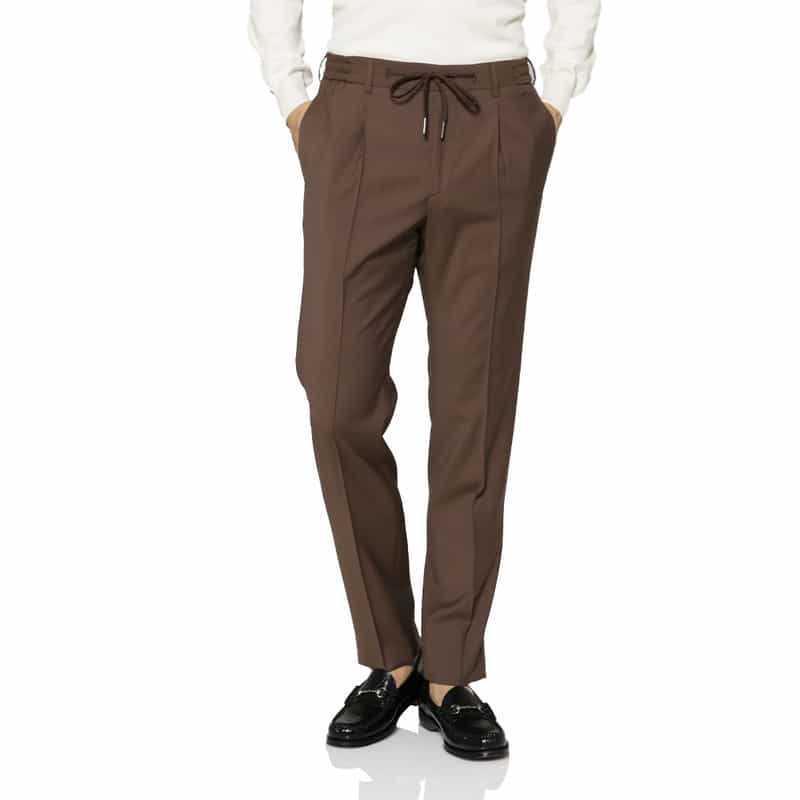 TAGLIATORE TAGLIATORE＜タリアトーレ＞ セットアップ ストレッチパンツ"NEWMAN" DARK BROWN