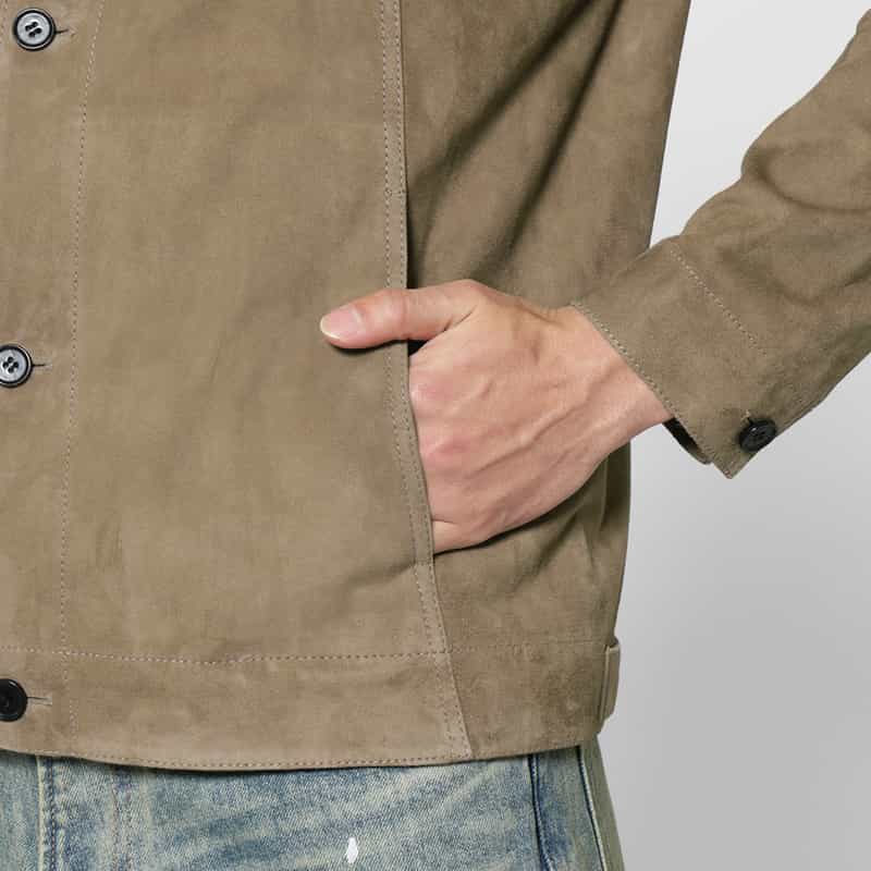 ARMA ARMA＜アルマ＞スエードトラッカージャケット BROWN