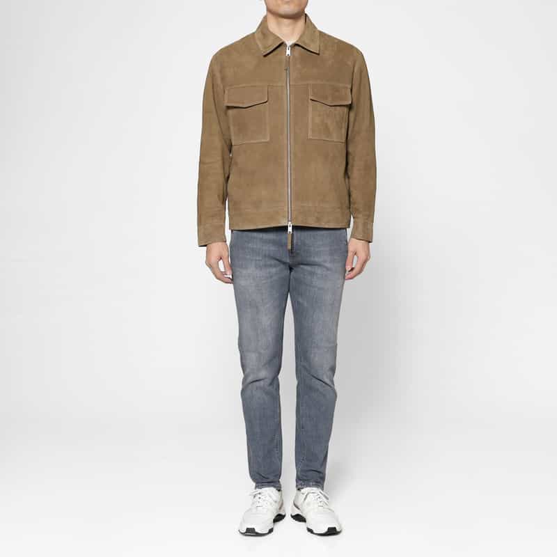 ARMA ARMA＜アルマ＞ ジップアップスエードジャケット BROWN