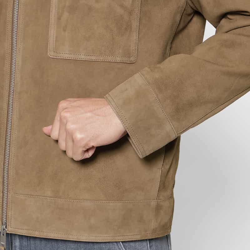 ARMA ARMA＜アルマ＞ ジップアップスエードジャケット BROWN