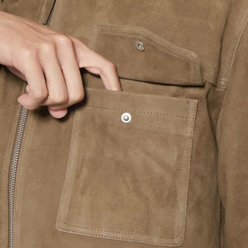 ARMA ARMA＜アルマ＞ ジップアップスエードジャケット BROWN