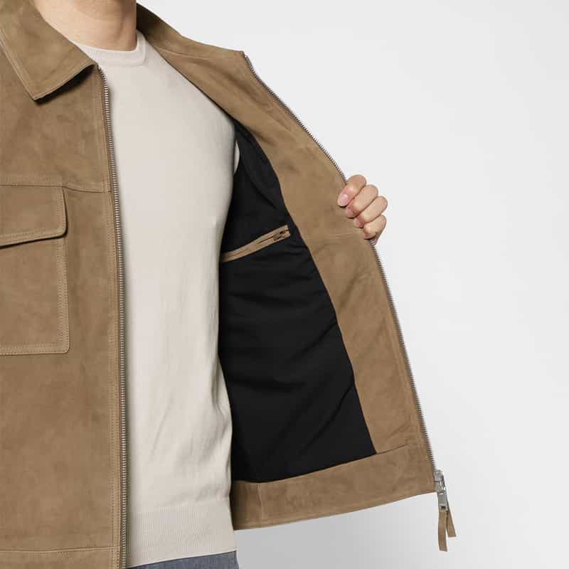 ARMA ARMA＜アルマ＞ ジップアップスエードジャケット BROWN