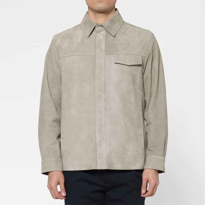ARMA ARMA＜アルマ＞ バーニーズ　ニューヨーク限定 スエード素材シャツジャケット LIGHT GRAY