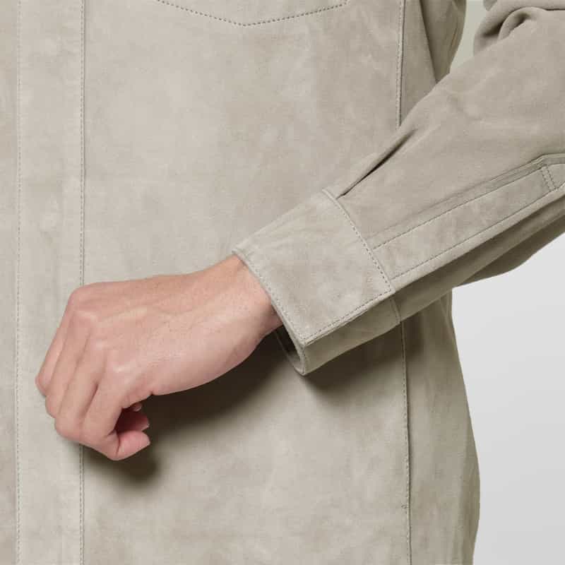 ARMA ARMA＜アルマ＞ バーニーズ　ニューヨーク限定 スエード素材シャツジャケット LIGHT GRAY