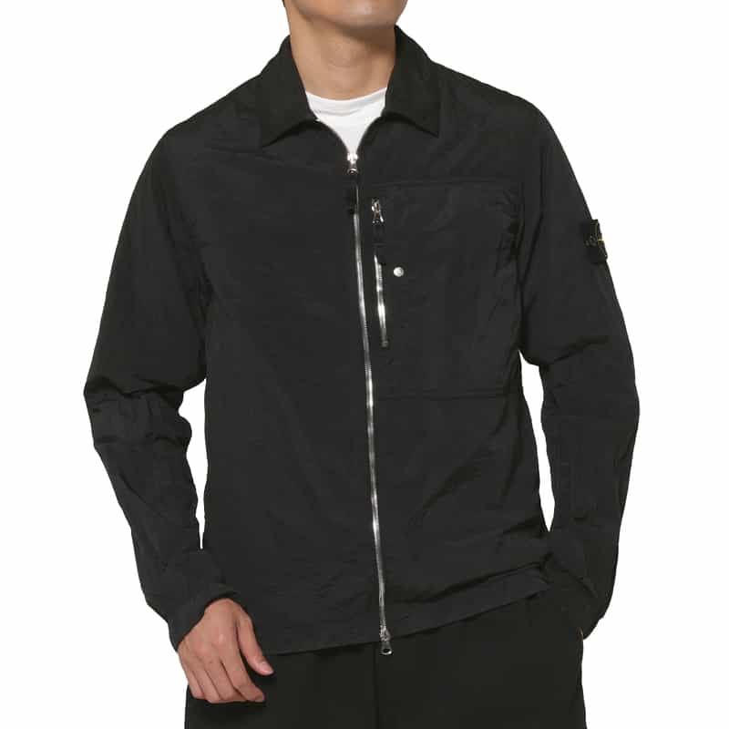 STONE ISLAND ＜ストーン アイランド＞ ナイロン素材ジップアップシャツ