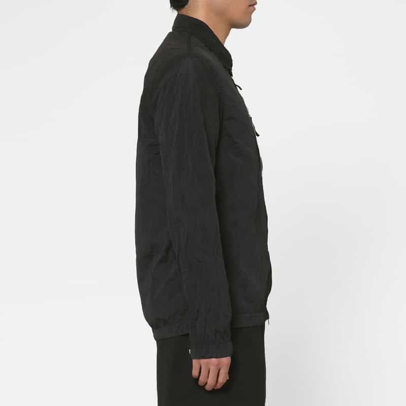 STONE ISLAND STONE ISLAND ＜ストーン アイランド＞ ナイロン素材ジップアップシャツ BLACK