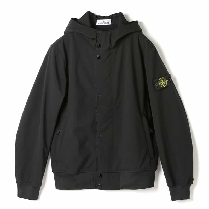 STONE ISLAND STONE ISLAND ＜ストーン アイランド＞ ソフトシェルジャケット BLACK