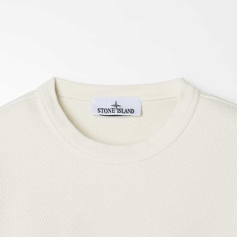STONE ISLAND STONE ISLAND＜ストーン アイランド＞ ロゴパッチ付きロングスリーブカットソー IVORY