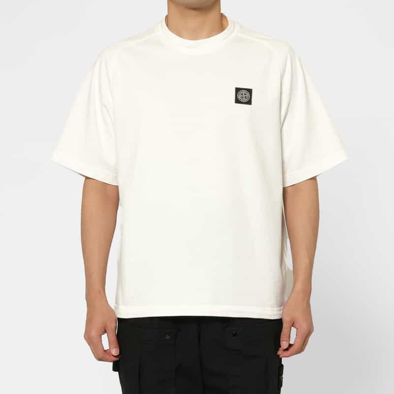 STONE ISLAND STONE ISLAND ＜ストーン アイランド＞ クルーネックカットソー WHITE