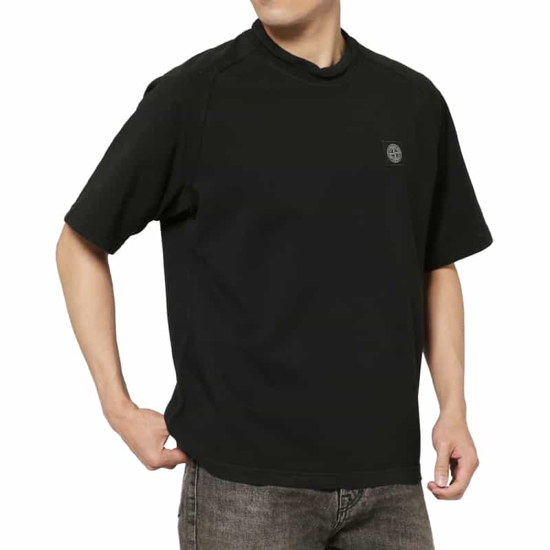 STONE ISLAND STONE ISLAND ＜ストーン アイランド＞ クルーネックカットソー BLACK