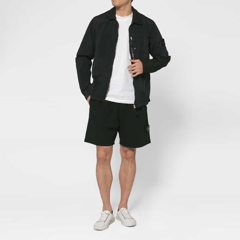 STONE ISLAND STONE ISLAND ＜ストーン アイランド＞ コットン素材ショーツ BLACK