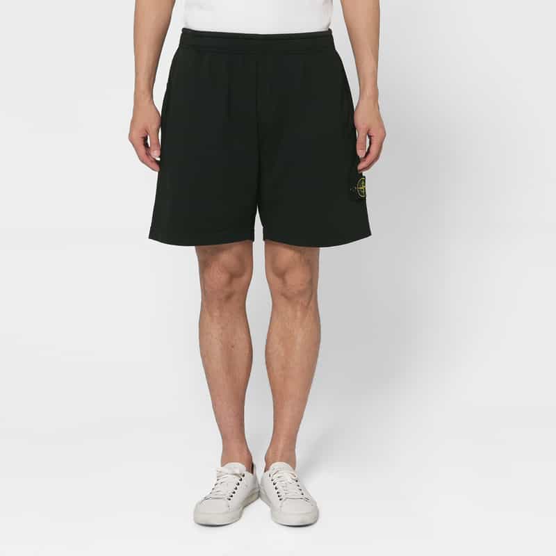 STONE ISLAND STONE ISLAND ＜ストーン アイランド＞ コットン素材ショーツ BLACK