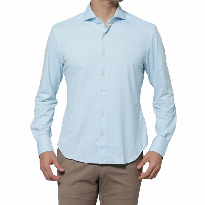 XACUS XACUS＜ザッカス＞ ストレッチ素材シャツ LIGHT BLUE