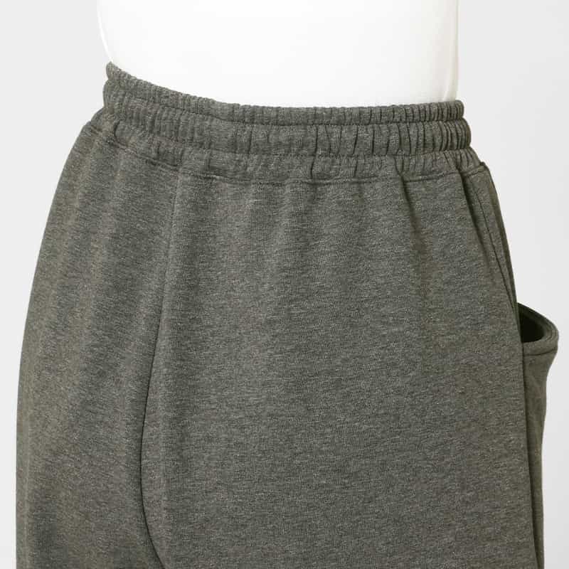 BARNEYS NEW YORK セットアップ ウォッシャブル サイドタック入りドローストリングバレルレッグパンツ DARK GRAY