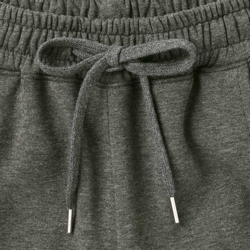 BARNEYS NEW YORK セットアップ ウォッシャブル サイドタック入りドローストリングバレルレッグパンツ DARK GRAY