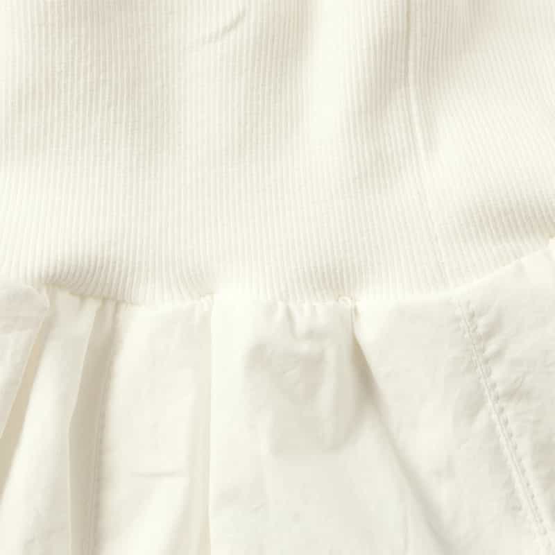 BARNEYS NEW YORK ウォッシャブル コットンフレアスカート WHITE