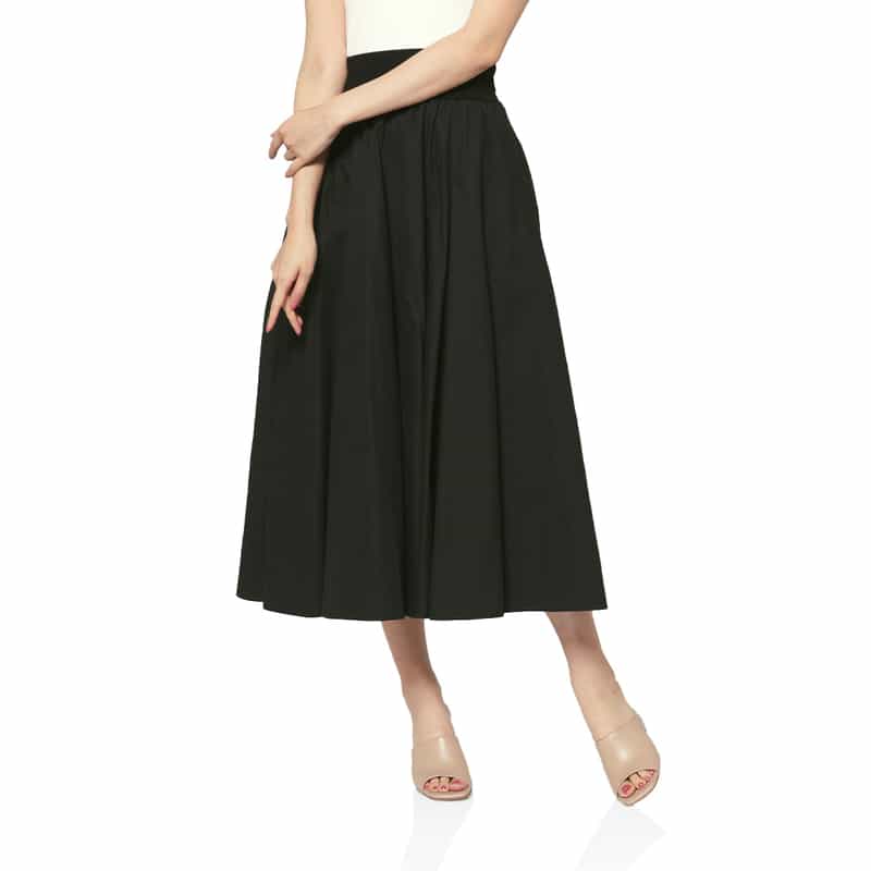 ウォッシャブル コットンフレアスカート