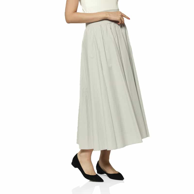 ウォッシャブル コットンフレアスカート