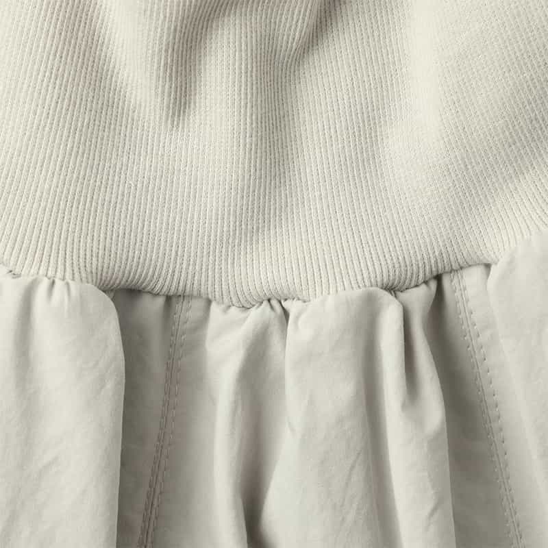 BARNEYS NEW YORK ウォッシャブル コットンフレアスカート LIGHT GRAY