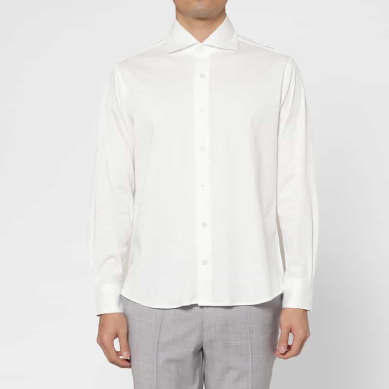 BARNEYS NEW YORK カジュアルシャツ（アルビニ社製コットン使用） WHITE