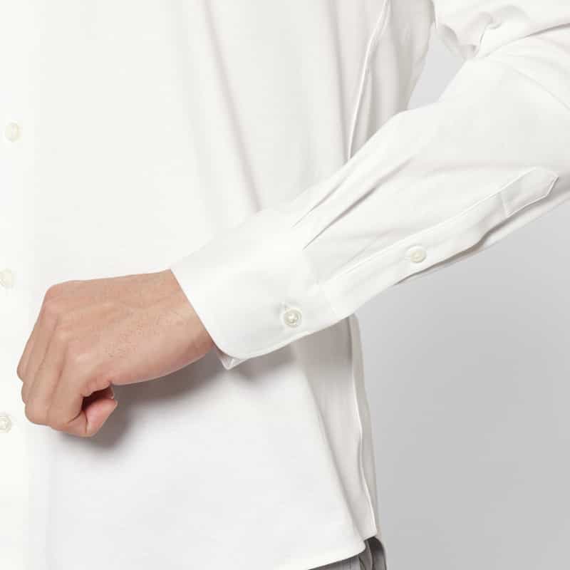 BARNEYS NEW YORK カジュアルシャツ（アルビニ社製コットン使用） WHITE