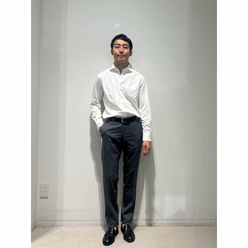 BARNEYS NEW YORK カジュアルシャツ（アルビニ社製コットン使用） WHITE