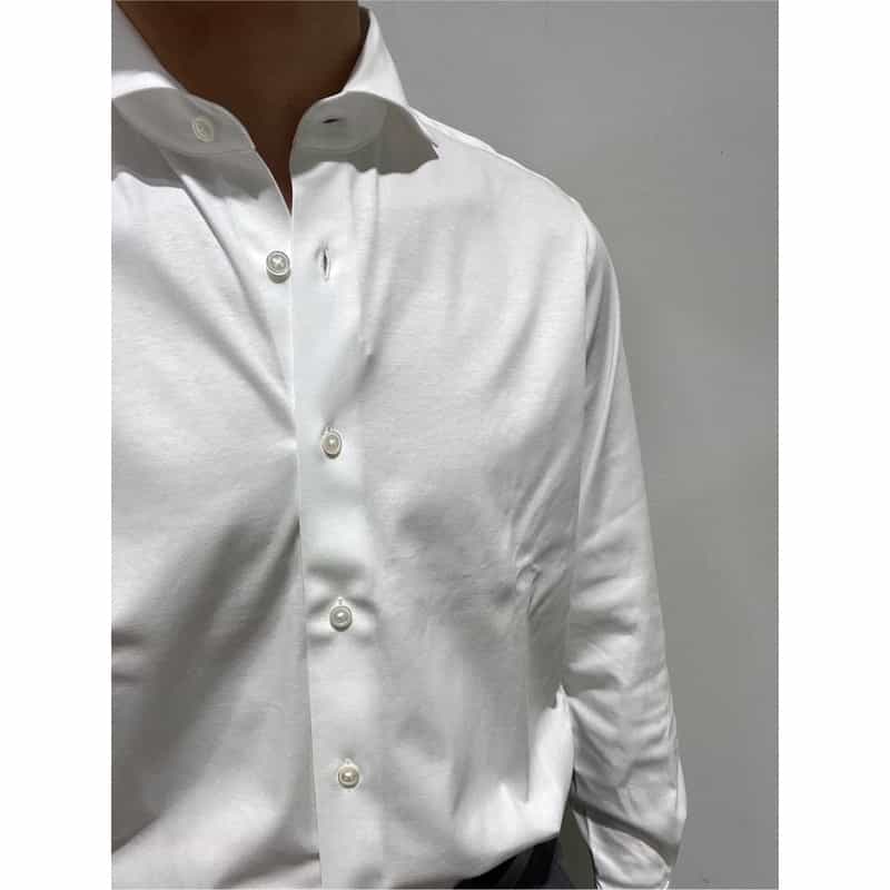 BARNEYS NEW YORK カジュアルシャツ（アルビニ社製コットン使用） WHITE