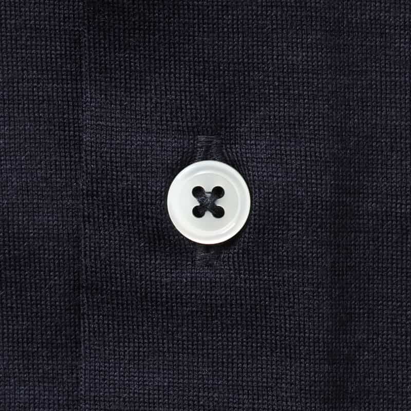 BARNEYS NEW YORK ウールジャージー素材カジュアルシャツ NAVY