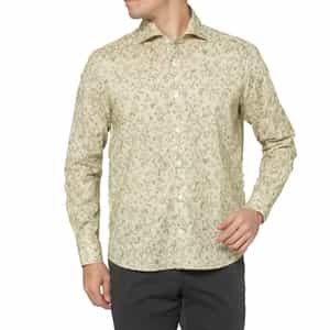 花柄コットンカジュアルシャツ