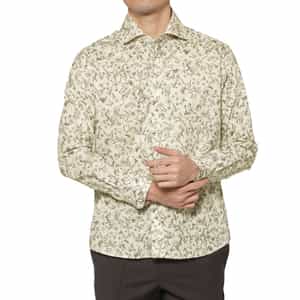 花柄コットンカジュアルシャツ