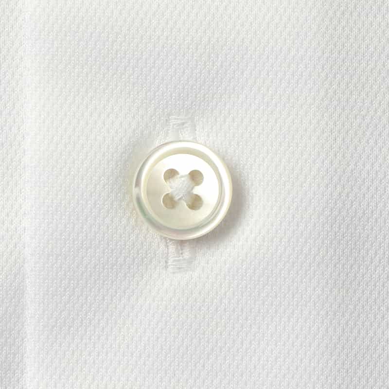 BARNEYS NEW YORK 鹿の子素材ショートスリーブシャツ（アルビニ社製コットン使用） WHITE