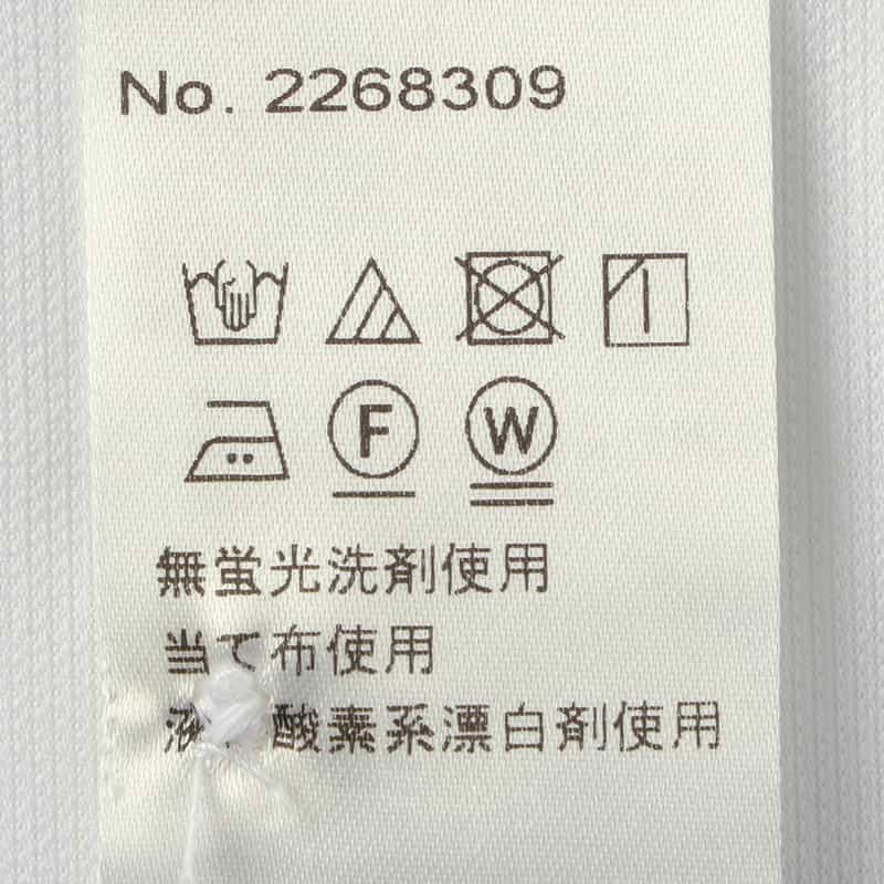 BARNEYS NEW YORK 鹿の子素材ショートスリーブシャツ（アルビニ社製コットン使用） WHITE