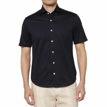 鹿の子素材ショートスリーブシャツ（アルビニ社製コットン使用）